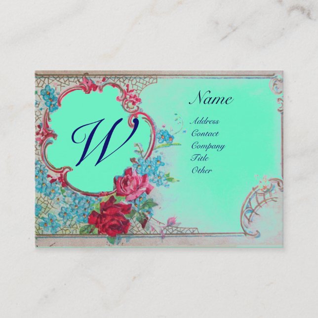 ROMANTIC MONOGRAM BUSINESS CARD (Front)
