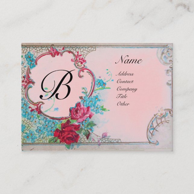 ROMANTIC MONOGRAM BUSINESS CARD (Front)