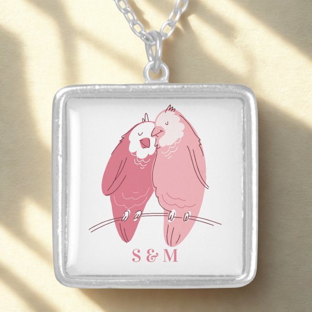 Romantic Monogram Lovebird Pendant (Creator Uploaded)