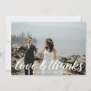 Romantic Monogram ⎢Wedding Thank You Card