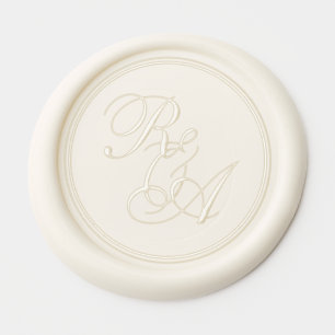 Romantic Monogram Wedding  Wax Seal Sticker