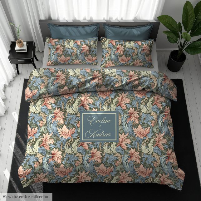 Romantic Morris Inspired Floral Pastel Duvet Cover (Romantic Morris Inspired Floral Pastel Duvet Cover)