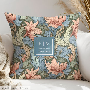 Romantic Morris Inspired Pillow with Your Name