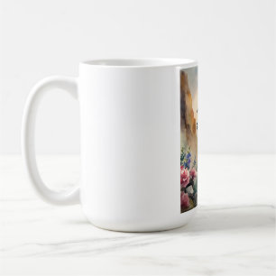Romantic Mountain Goat Among Flowers Coffee Mug