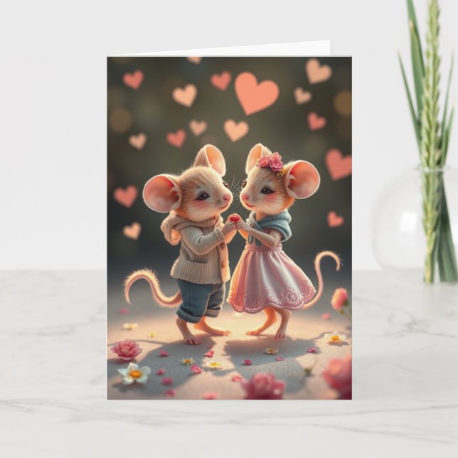 Romantic Mouse Card  (Front)