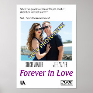 Romantic movie poster to be customized by YOU!