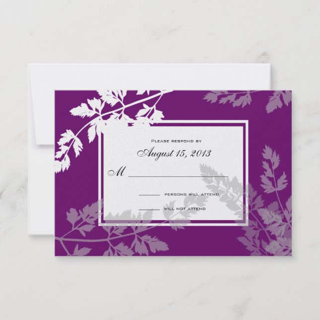 Romantic Nature/ Wedding Response Card (Front)
