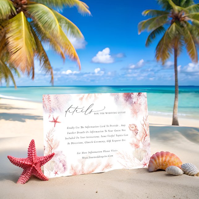 Romantic Nautical Wedding Enclosure Card (Creator Uploaded)