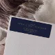 Romantic Navy Calligraphy Return Address Label