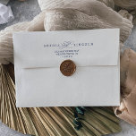 Romantic Navy Calligraphy Wedding Invitation Envelope<br><div class="desc">These romantic navy calligraphy wedding invitation envelopes are perfect for a simple wedding. Personalize the envelope flap with your return address.</div>