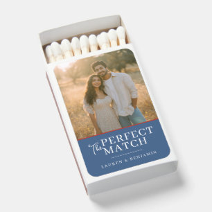 Romantic Navy Elegant Photo Matchboxes
