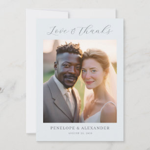 Romantic Neutral Classic Photo Thank You Card
