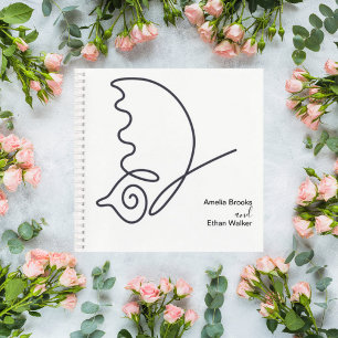 Romantic Neutral Toned Guestbook Notebook