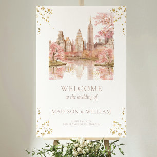 Romantic New York Destination Wedding Sign