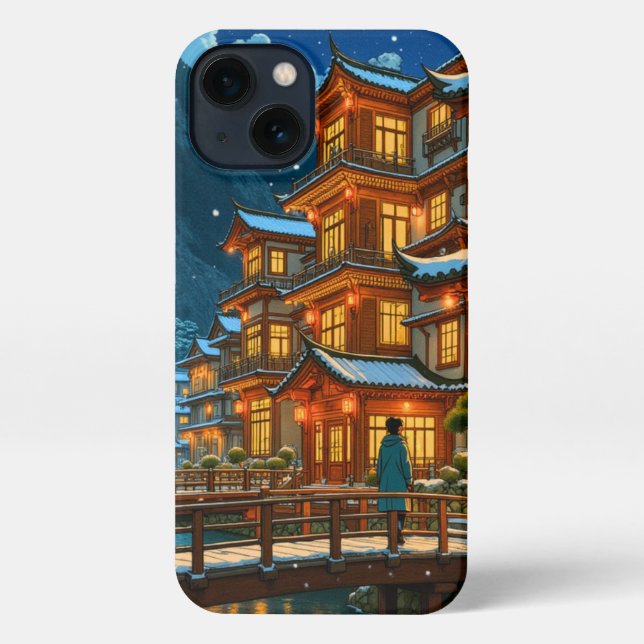 Romantic Night at a Japanese Ryokan – iPhone Case (Back)