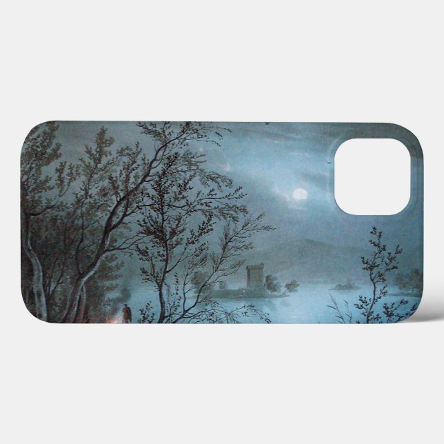 ROMANTIC NOCTURNE LANDSCAPE IN BLUE Case-Mate iPhone CASE (Back (Horizontal))