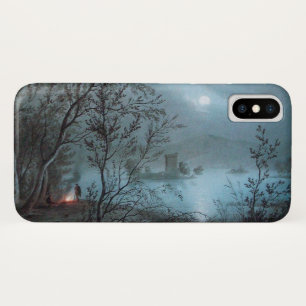 ROMANTIC NOCTURNE LANDSCAPE IN BLUE iPhone X CASE