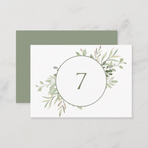 Romantic Olive Leaves Place Card