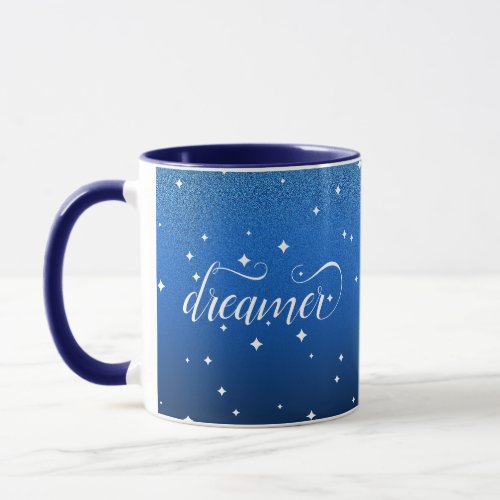Romantic Ombre Midnight Blue Starry Dreamer Mug