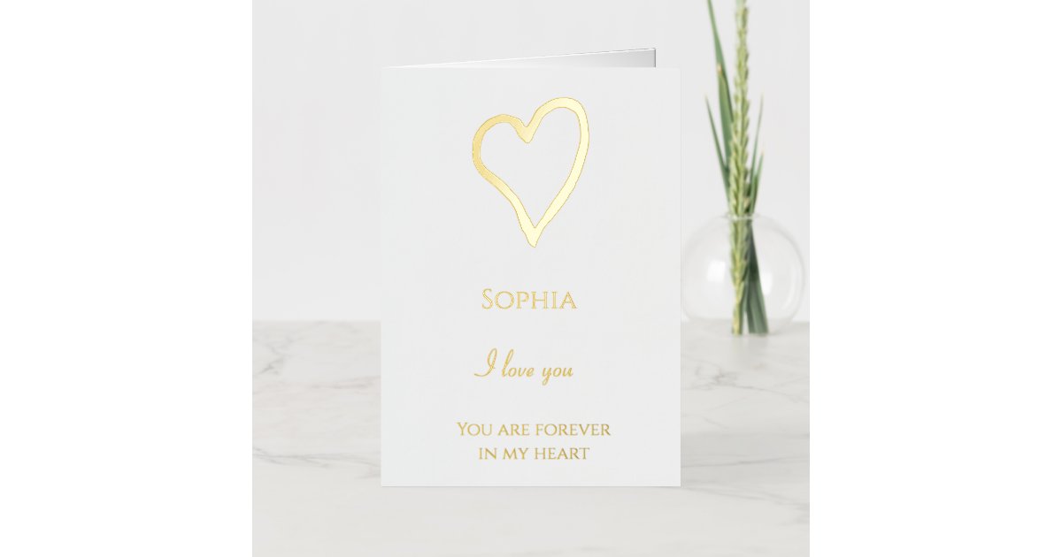 Romantic Open Heart Love Foil Greeting Card | Zazzle