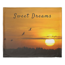 Romantic orange and black sunset Sweet Dreams