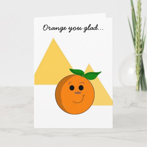 Romantic Orange Fruit Card