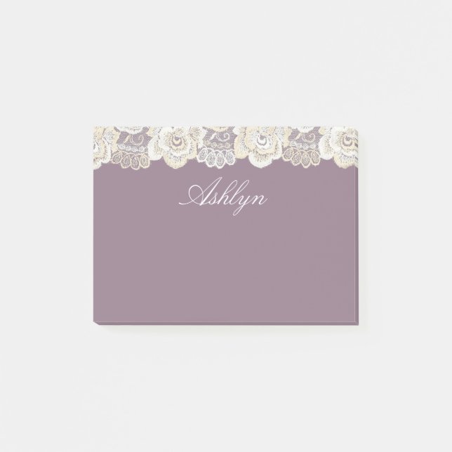 Romantic Orchid Purple Floral   Post-it Notes (Front)
