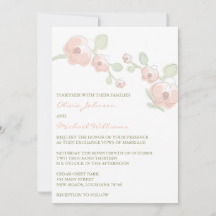 Romantic Orchid Wedding Invitation