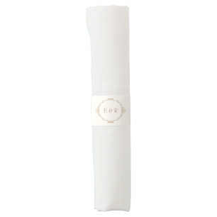 Romantic Ornate Baroque Frame Monogram Wedding Napkin Bands