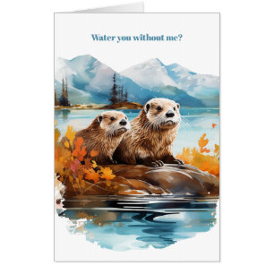Romantic Otter Love Card