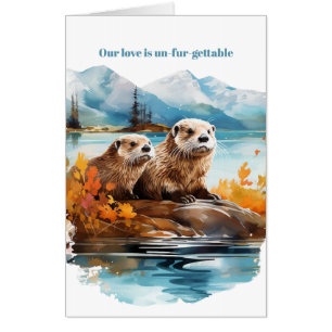 Romantic Otter Love Card