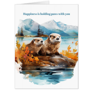 Romantic Otter Love Card
