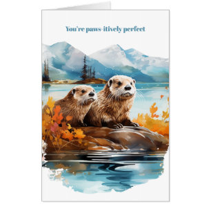 Romantic Otter Love Card