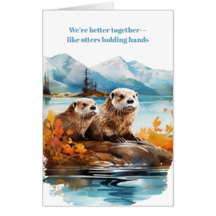 Romantic Otter Love Card
