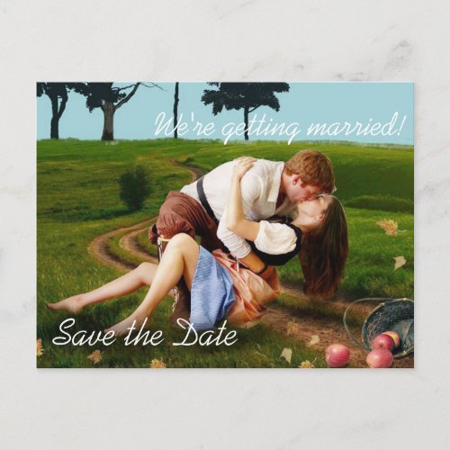 Romantic Outdoor Photo Save the Date Postcards