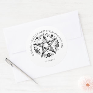Romantic Pagan Wicca Wedding Classic Round Sticker