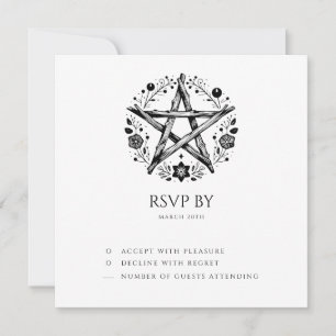 Romantic Pagan Wicca Wedding RSVP Invitation