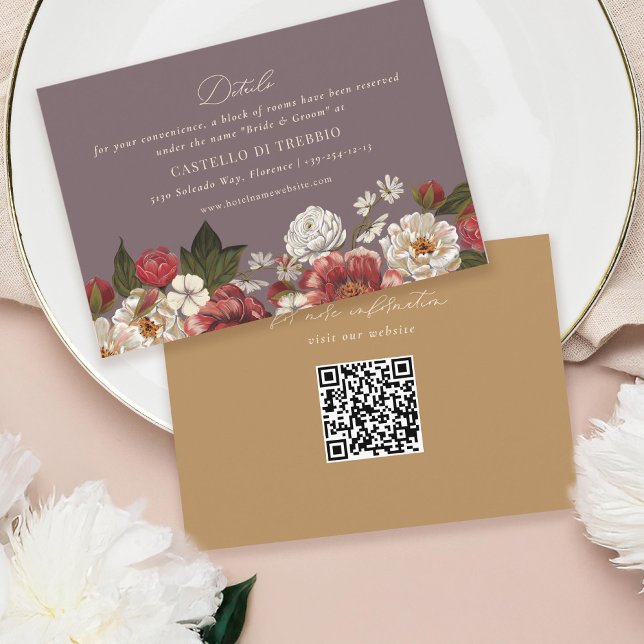 Romantic Painted Floral Wedding Enclosure Card (Creator Uploaded)