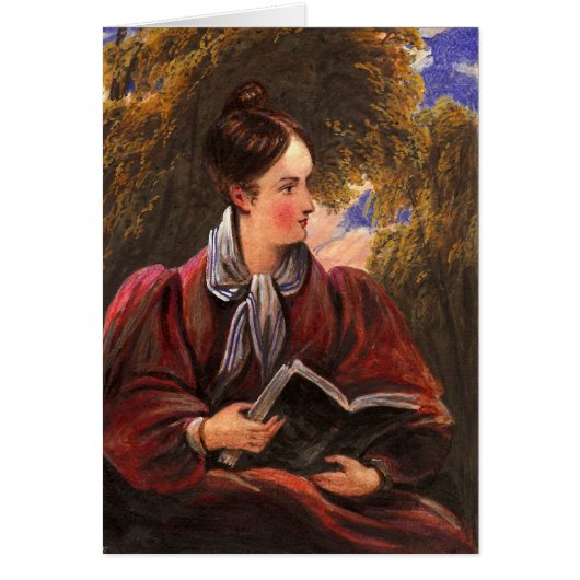 Romantic Painting of a Woman Reading in a Park (Front)