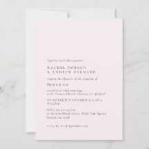 Romantic Pale Blush Veiled Pink Minimal Simple