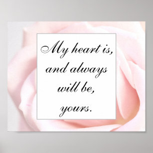 My heart is yours - Love Quote with heart' Sticker