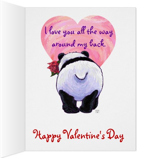 Romantic Panda Bear with Rose (Inside (Right))