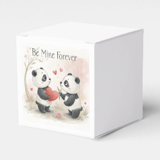 Romantic Panda Card – Be Mine Forever Favor Boxes