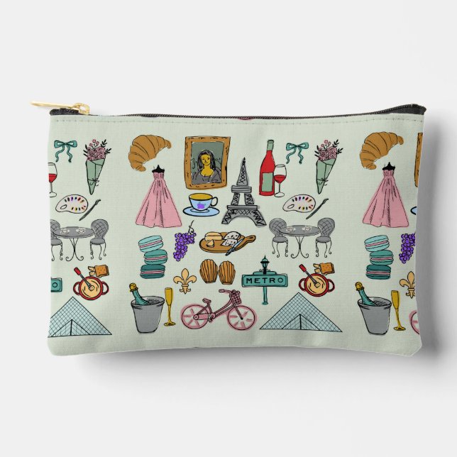 Romantic Paris Accessory Pouch (Front)
