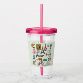 Romantic Paris Acrylic Tumbler