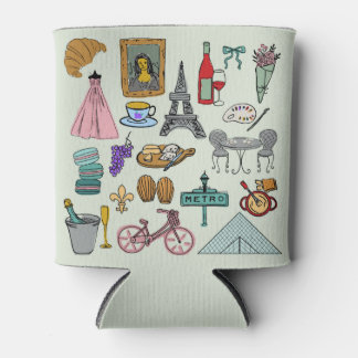 Romantic Paris Can Cooler