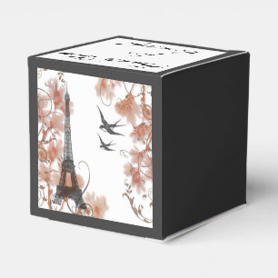 Romantic Paris Eiffel Tower wedding favor box