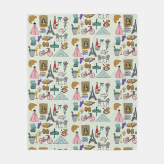 Romantic Paris Fleece Blanket