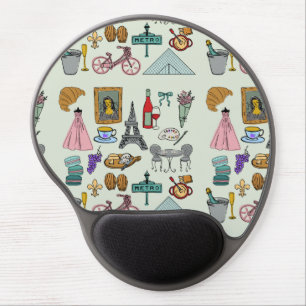 Romantic Paris Gel Mouse Pad