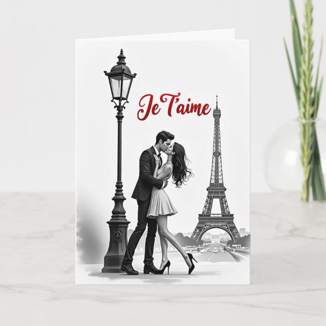 Romantic Paris Love Card (Front)